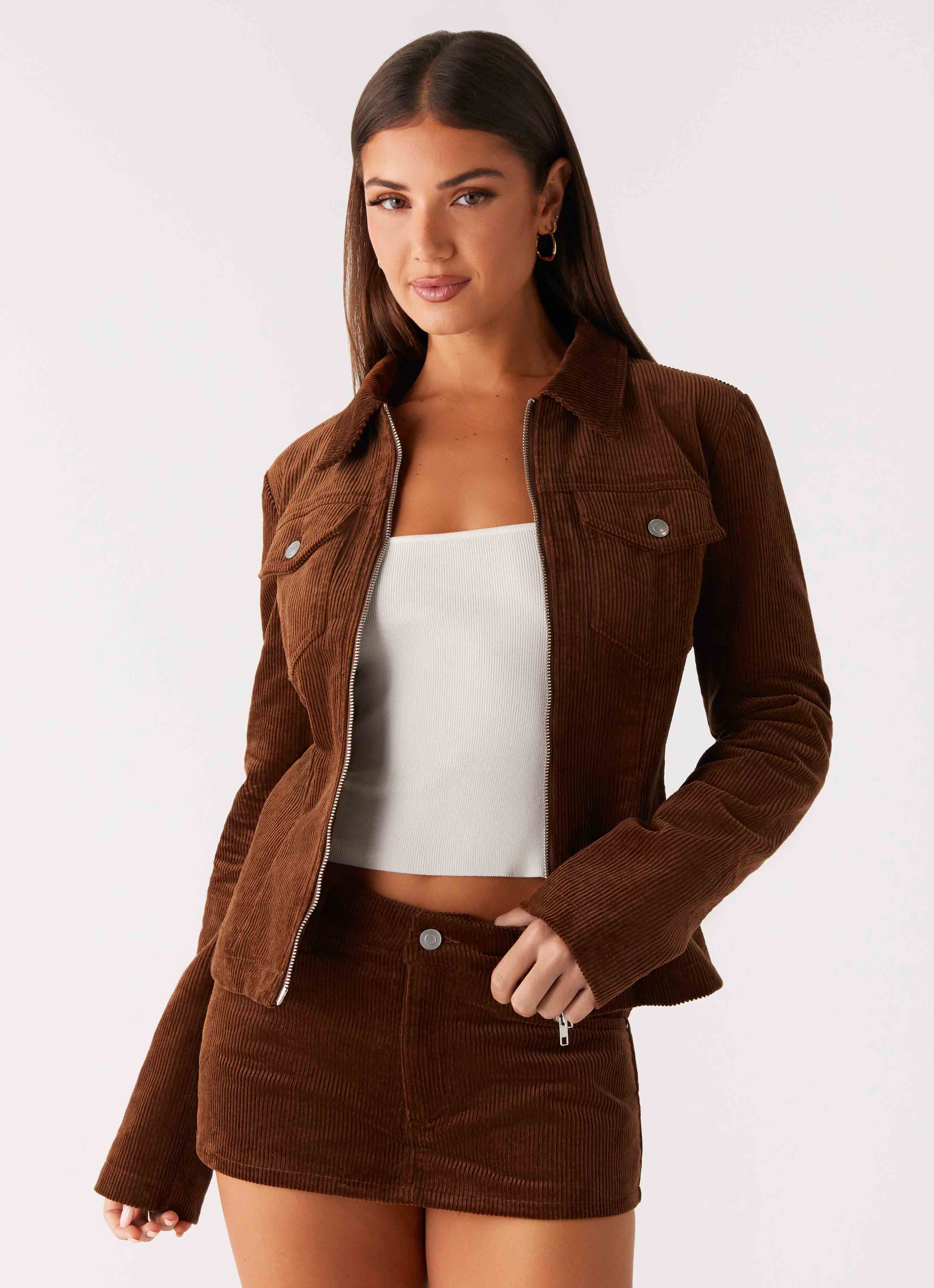 Taliyah Cord Jacket - Walnut